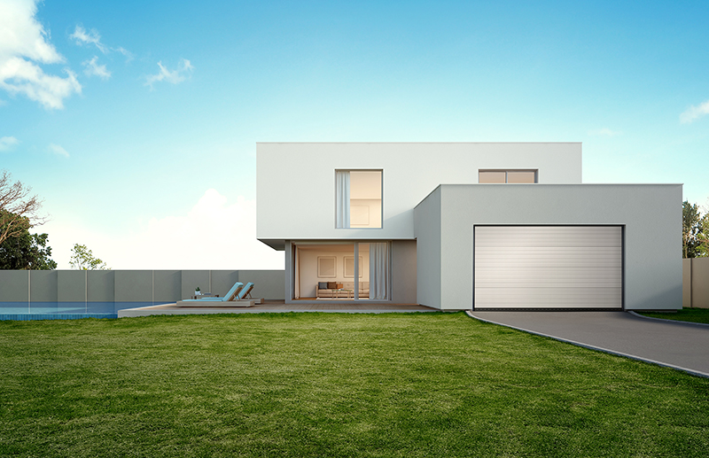 3d rendering of building and swimming pool